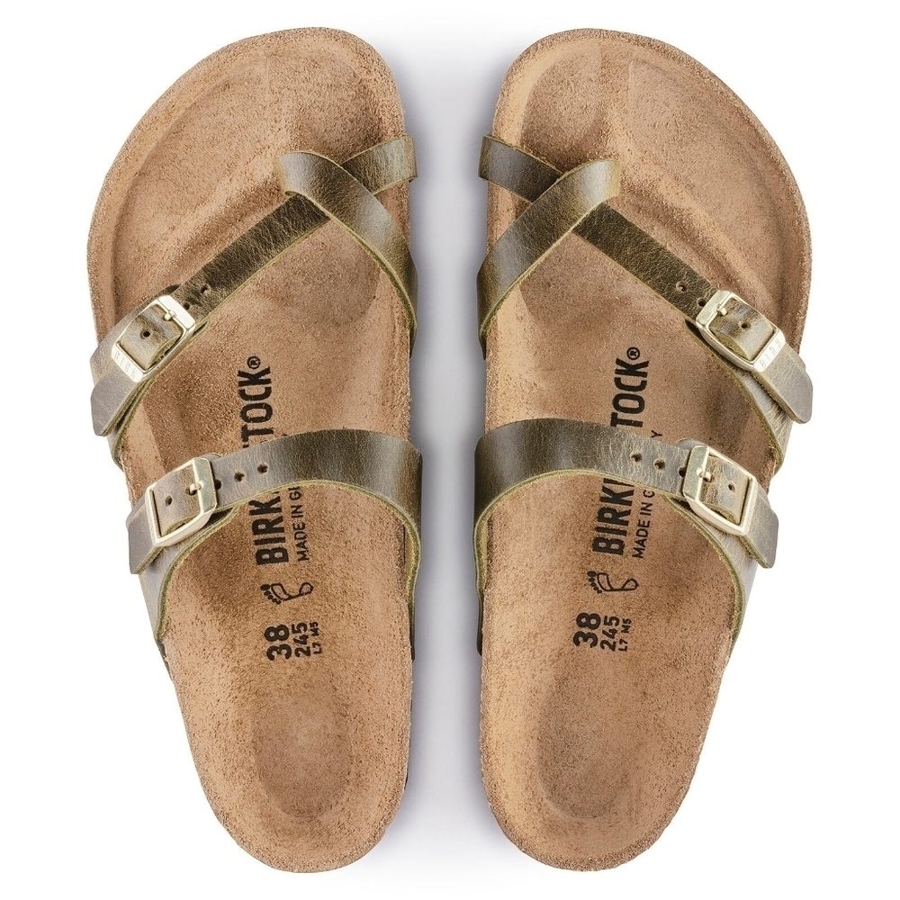 Birkenstock Limited Edition Mayari green olive oiled leather Sandals